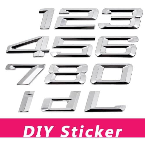 Auto Sticker For BMW 5 6 7 4 E30 E32 E39 E46 E92 M3 X1 F01 320i 120i DIY Sticker Badge Car-styling Metal Car Rear Decal Emblem