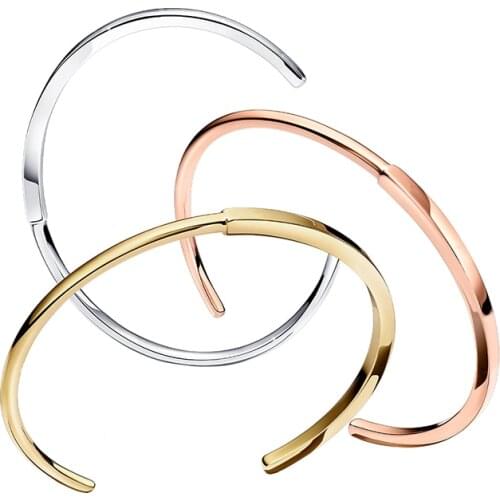 BaoFu 2021 New S925 Sterling Silver Bracelet Popular Classic Open Type Original 1:1 DIY Suitable for Women Pan Bracelet