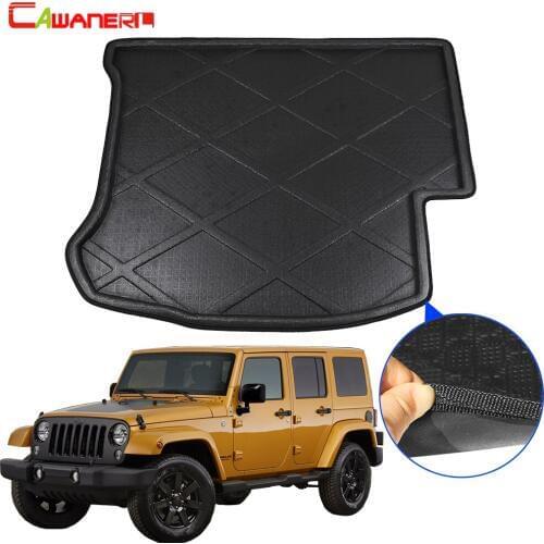 Cawanerl Car Tail Trunk Mat Floor Boot Tray Liner Cargo Carpet Luggage Kick Mud Pad Styling For Jeep Wrangler 4-Door