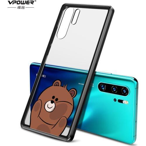 For Huawei Mate 30/30 Pro case 6D Patterned Glass Luxury Tempered smile Glass clear transparent Cover cases For huawei mate 30