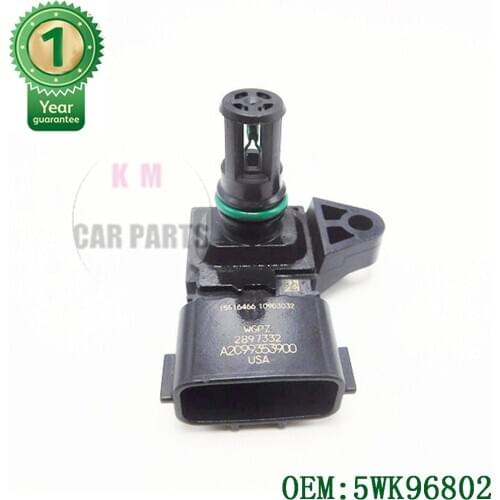 Geunine NEW 5.2BAR Boost Pressure Temperature MAP Sensor For Cummins M11 ISC ISL ISM 2897334 5WK96802 2872784 4921324