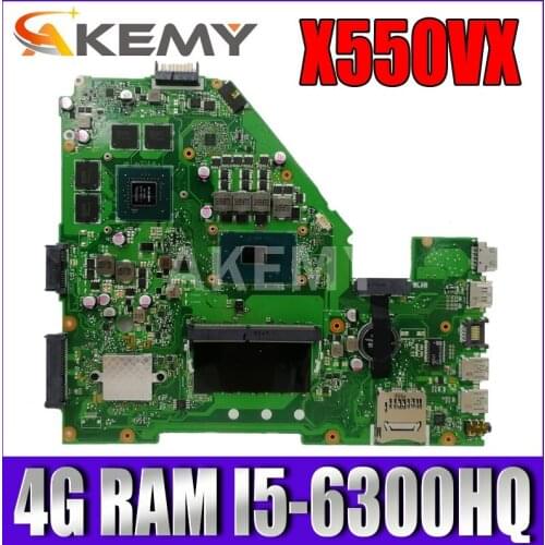 For ASUS A550V X550VXK X550VQ W50V FX50V FH5900V FZ50V X550VX 2.0 laptop motherboard mainboard i5-6300HQ 4G/RAM 940MX