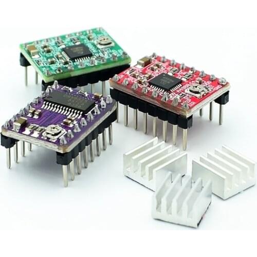 Stepper Motor Driver 3D Printer Parts A4988 DRV8825 Driver Module With Heat sink Reprap Ramps For SKR V1.3 1.4 GTR V1.0 RAMPS