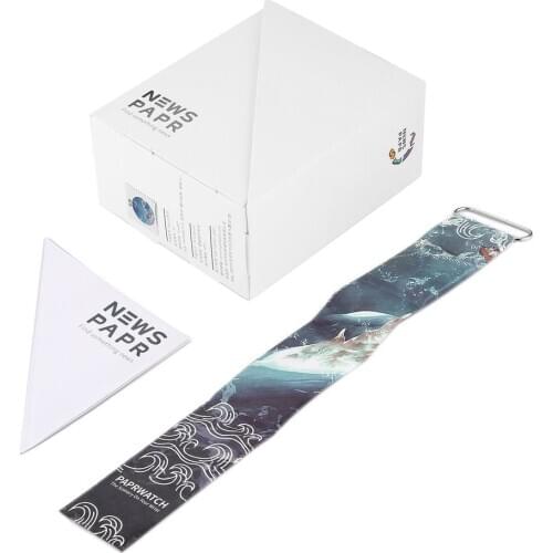 Newspaper Strap LED Digital Watch Ultra Light Magnetic Closure Buckle Personalized Watch for Men Women students stylish watch