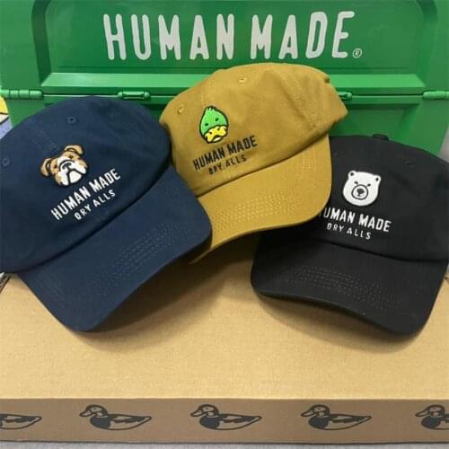 Human Made 21AW 6 Panel Twill Cap Trucker Baseball Caps For Men Women Summer Beach Sun Hats Snapback Dad Hat Hip Hop Visor Sport