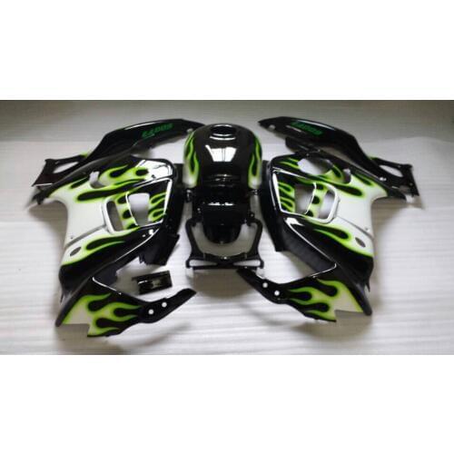 Motorcycle Fairing kit for CBR600F3 97 98 CBR 600F3 1997 1998 CBR600 Flames green black Fairings set +gifts VX45