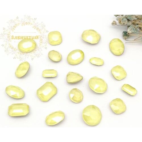Best selling!Mixing Mocha yellow shape and sizes Glass Crystal rhinestones DIY Clothing accessories and nails Free shipping
