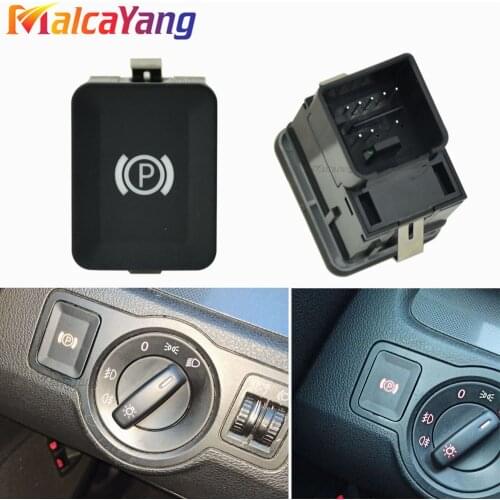 Malcayang Car Electronic Handbrake Parking Switch Brake Button For VW Passat B6 CC 3C 2006-2012 3C0927225C