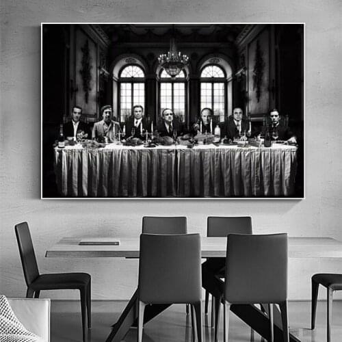 Godfather Goodfella Soprano Movie Art Poster Canvas Painting Mural Home Decor Posters and Printmaking Art Pictures Home Decor
