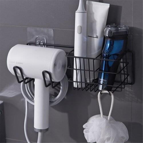 Wall Mounted Hair Dryer Storage Organizer Rack Holder Hanger Using in Bathroom S 97BB