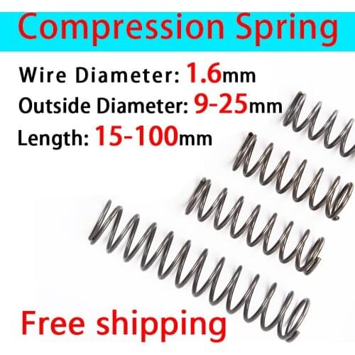 Pressure Spring Compressed Spring Release Spring Wire Diameter 1.6mm, Outer Diameter 9-25mm Support Customization Return Spring