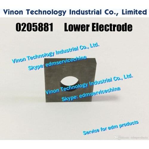 S017 Lower Electrode C12420B, 0205881 20x20x4tmm, AWT EL Plate MT502325B for Sodic k AG400L,AG600L,AQ400L,AQ600,AP650L