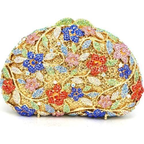 Newest Design Evening Bags Ring Diamond Clutch Chain Shoulder Bag Purses Wedding Party Banquet Bag blue/Gold/green/Red 88621-D