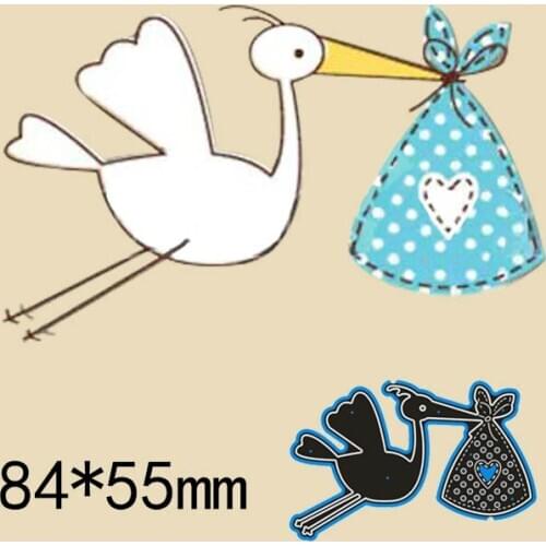 New bird Cutting Dies Stencil DIY Scrapbooking Photo Album Embossing Decorative Paper Card Craft 84*55mm