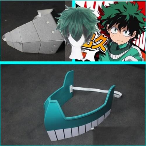 Anime My Boku no hero academia My Hero Academia Midoriya Izuku wigs EVA Mask Cosplay Props Anime Fans Gifts Handmade wigs suit