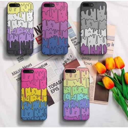 Pastel Kawaii Melting Trans Pride LGBTQ Design Phone Case Fundas For Iphone 6 6s 7 8 Plus Xr X Xs 11 12 13 Mini Pro Max