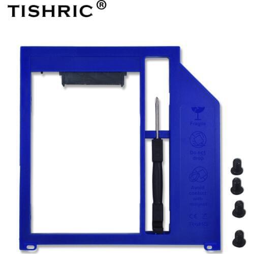 Tishric Plastic For Macbook Pro 13" 15" 17" Superdrive Optibay 2nd Hdd Caddy 9.5mm Sata 3.0 To 2.5'' Ssd Case Enclosure