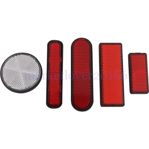 Rectangle Round Safety Reflectante Car Motorcycle Bike Caravan Lorry car Exterior Accessories Screw On Safety Reflector