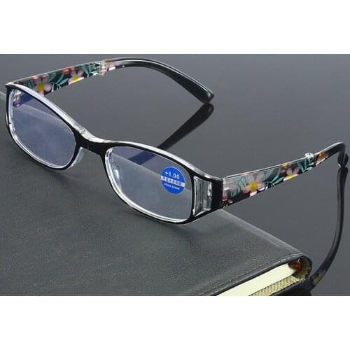 Printing Folding Reading Glasses With Case Anti Blue Light Presbyopia Eyeglasses HD Fashion Eyewear Diopter +1.0 To 4.0