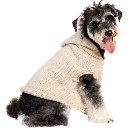 Pet Winter Knitted Acrylic Fibers Sweater Dog Puppy Clothes Hooded Knitwear Suitable for daily wear, street wear, home wear etc