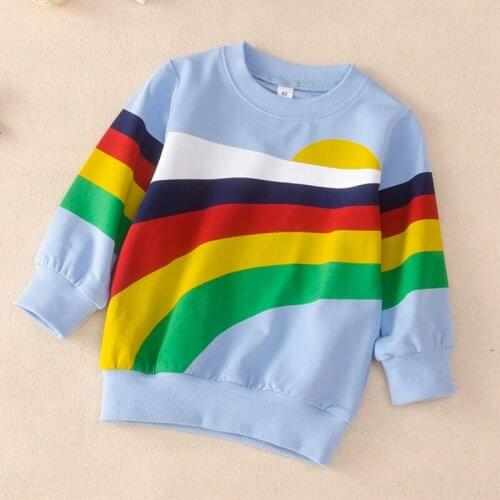 Baby Boys Sweatshirts Winter Spring Pullover Children Hoodies Print Long Sleeves Sweater Kids T-shirt 2-7Y