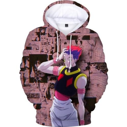 Popular 3D Hoodie Hisoka Hoodies Men Sweatshirts Women Fashion Anime Hip Hop Coats Casual Boys Tops Hunter X Hunter Pullovers
