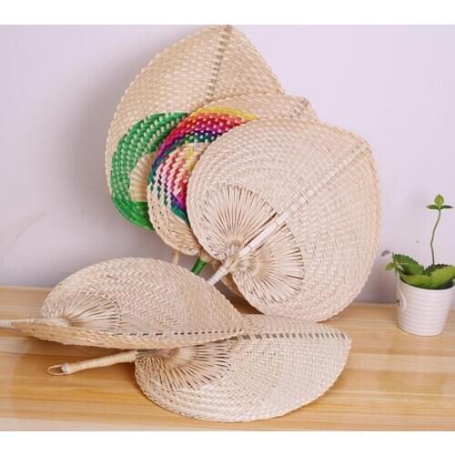 Traditional Chinese Craft Home Decoration Palm Leaves Fans Handmade Wicker Multicolor Palm Fan Free Shipping LX1037