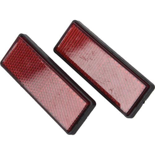 Rectangle red Reflectors Universal For Motorcycles ATV Bikes Dirt Bikes