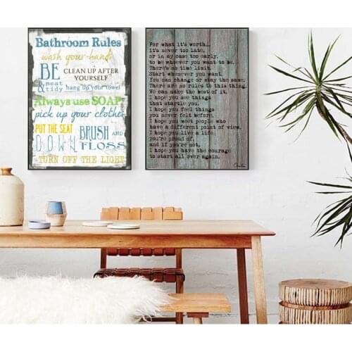 Inspirational Typography Motivational Quot Canvas Painting Prints Picture for Stairs Room House Gallery Home Decor Cuadros