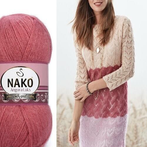 Nako Angora Lux Premium yarn Moher Wool DIY knitting yarn crochet shawl blouse cardigan design yarn fast delivery