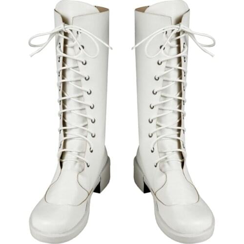Adult Women Widow 2020 Cosplay Costume Yelena Belova White Long Boots Fancy Halloween Masquerade Feet Accessories