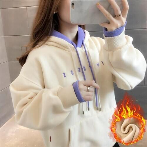 Women Hoodies Sweatshirts [Cotton] Hooded Sweater for Women Autumn Winter Coat