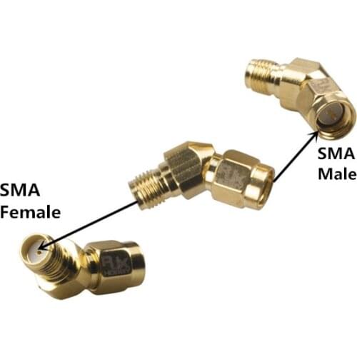 2PCS 45/135 Degree SMA Male To SMA Female Antenna Adpater Connector for FPV Goggle RC Drone FPV Racing