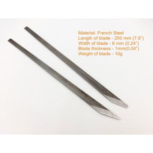 2pcs Replace Blades For Leather Craft French Brass Handle Flat Cutting Cutter Knife - Chisel Pricking Iron Punch Edger Creaser
