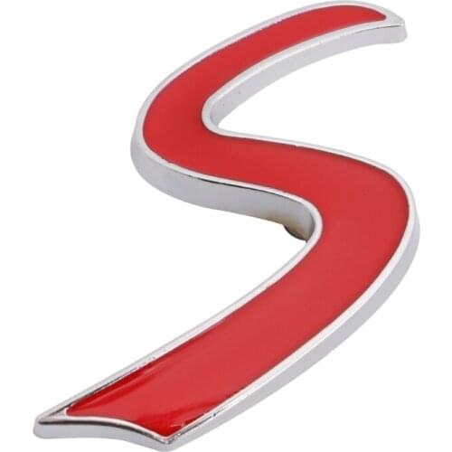 3D Metal S Front Grille Badge Emblem Decal For Mini Cooper R50 R52 R53 R56 R57