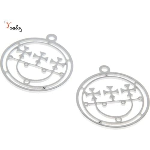5pcs/lot Sceal Sigil of Sitri charm Goetia Seal Lucifer sigil of demons Stainless steel Charm pendant 28x25mm