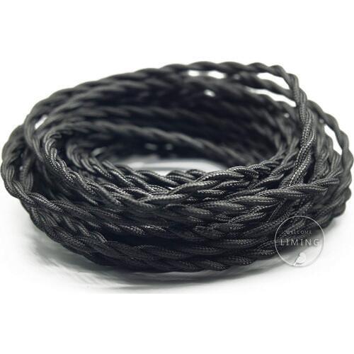 50 Feet Twisted Cloth Covered Wire 2-Conductor 18-Gauge Fabric Electrical Cord Cable,DIY Lamp strands Textile Electrical Wire