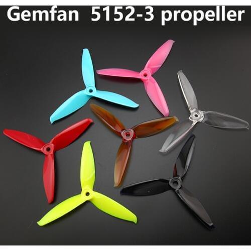 6 Pairs 5 inch GEMFAN 5152 3 Paddles Propeller Prop For Brushless Motors FPV Freestyle Frame Freestyle Frame FPV Racing Drone