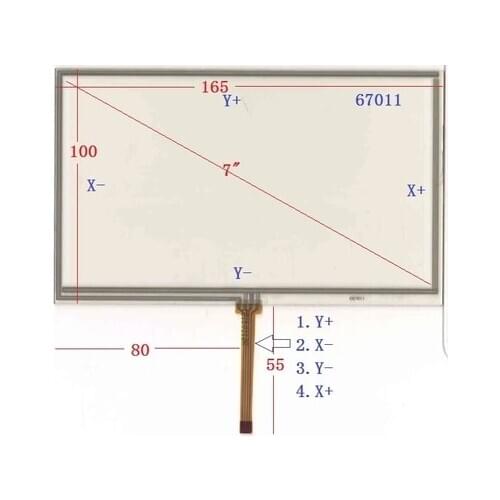 67011 7 inch 165*100 mm GPS automotive industrial control touch screen