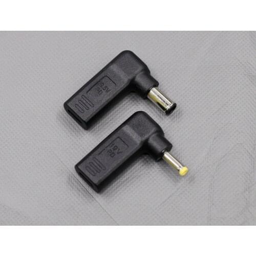 Type C USB 3.1 to DC 6.5*4.4&4.0*1.7mm Power Converter Adapter PD Emulator Trigger 90 Degree Angled for Sony