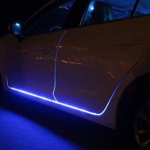 Car LED Strip Styling Decorative Ambient Light 15CM 18CM Lamp Waterproof LED Flexible Atmosphere Light White Red Yellow Bule