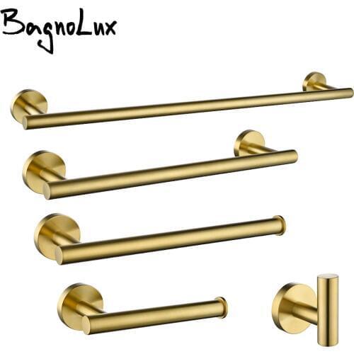 BagnoLux Chrome Stainless Steel Beautiful Wall Hook Toilet Paper Holder Towel Bar Bathroom Accessories