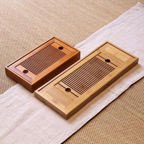 Bamboo Tea Trays Chinese Tea Serving Kung Fu Tea Trays Eco-Friendly And High Quality Table Water Storage Trays Dry Bubble Table