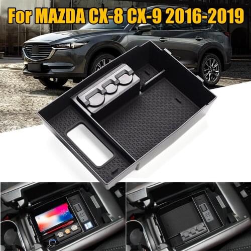 For MAZDA CX-8 CX-9 2016-2019 CX8 CX9 Car Central Armrest Box Interior Accessories Stowing Tidying Center Console Organizer