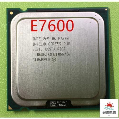 For Intel Core 2 Duo E7600 Processor 3.06GHz/ 3M /1066MHz Desktop LGA775 CPU working 100% Free Shipping