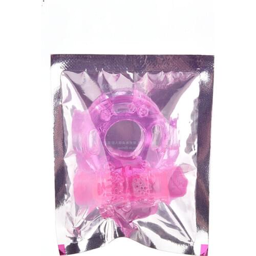 Stretchy Butterfly Ring Silicon Vibrating Cock Ring For Man Woman Relaxation Penis Rings Adult Sex Toys