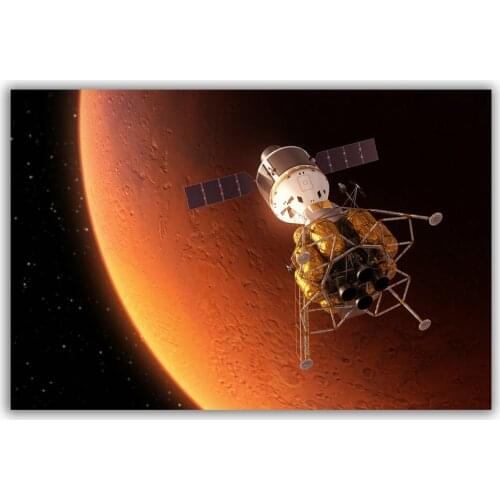 HT070 Spectacular Universe Earth And Moon Space Station Astronaut Silk Fabric Poster Art Decor Indoor Painting Gift