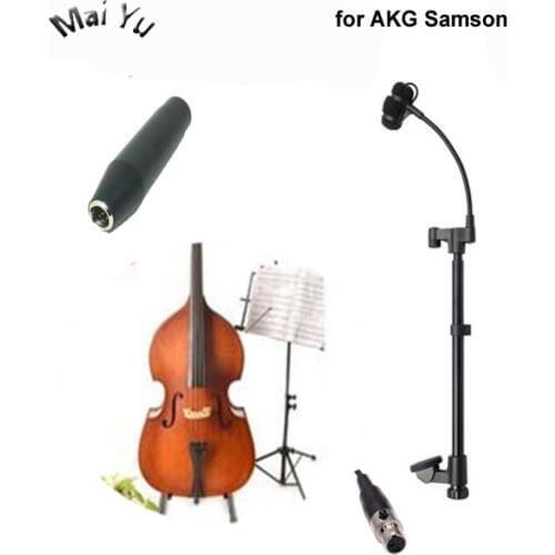 Instrument Double Bass Microphone Condenser Music Stage Mikrofon for AKG Samson etc Wireless Transmitter Mini XLR 3Pin