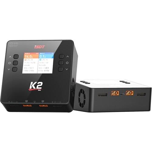 ISDT K2 AC 200W DC 500Wx2 20A Dual Channel Balance Lipo Charger Discharger for Lipo NiMh Pb Battery