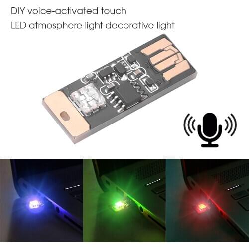 Kebidu Mini LED Car Light Auto Interior Atmosphere USB Light Decor Plug And Play Lamp Emergency Lighting PC Auto Products